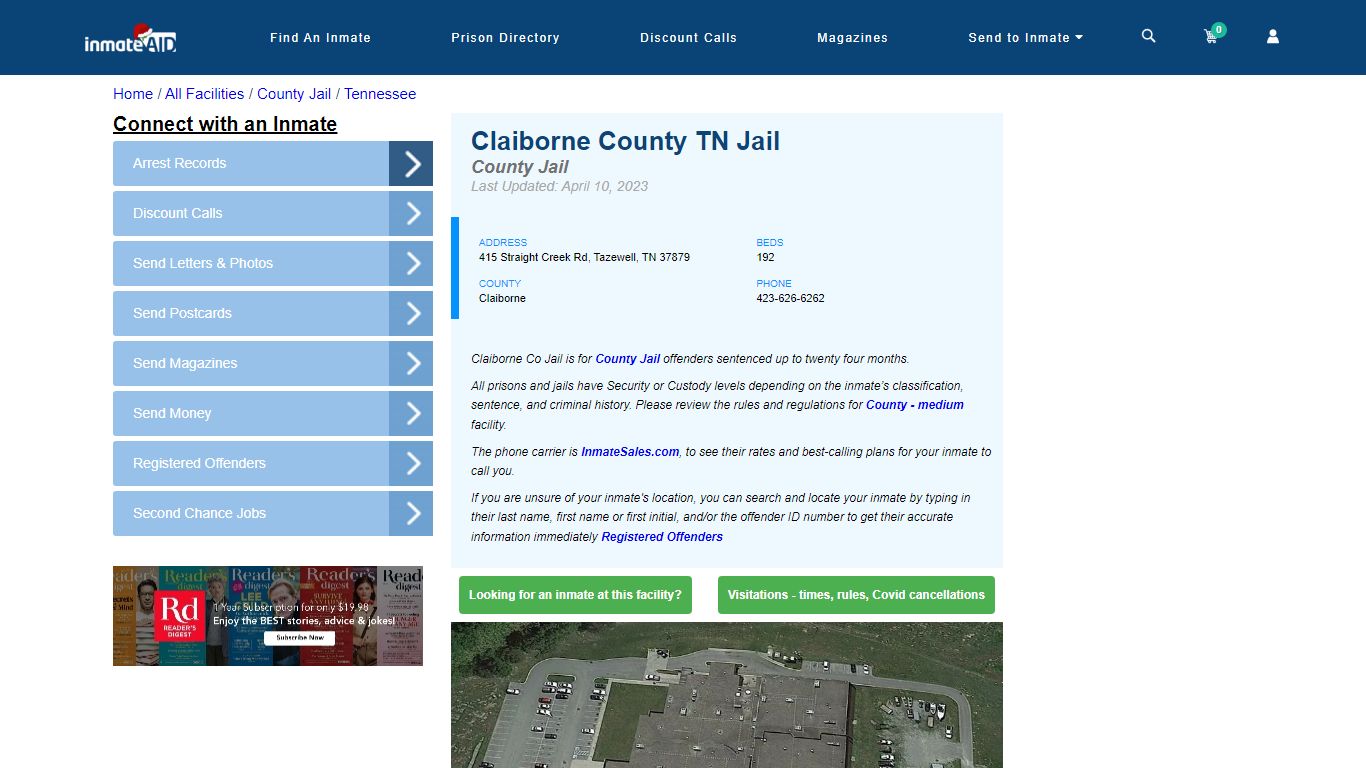 Claiborne County TN Jail - Inmate Locator - Tazewell, TN