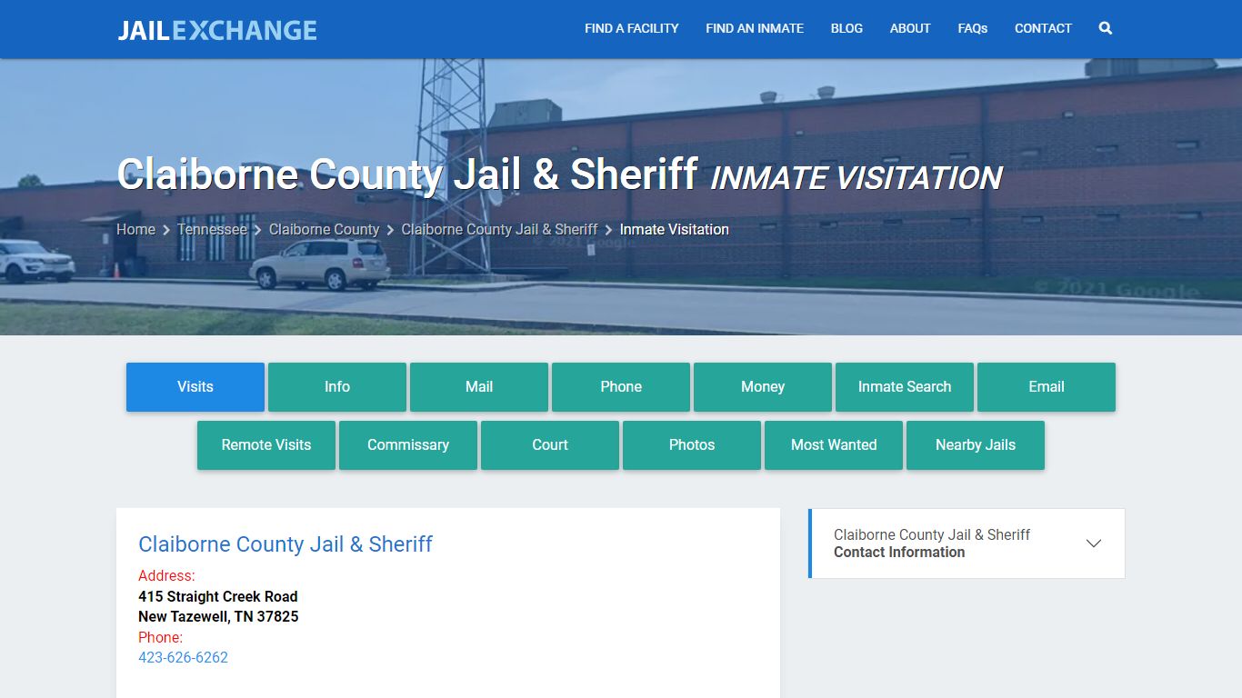 Inmate Visitation - Claiborne County Jail & Sheriff, TN - Jail Exchange